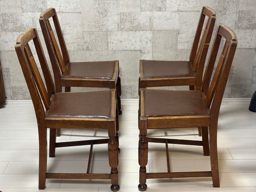 【2/5】イギリスアンティークダイニングチェア(1脚分)テーブル＆椅子3脚は別売