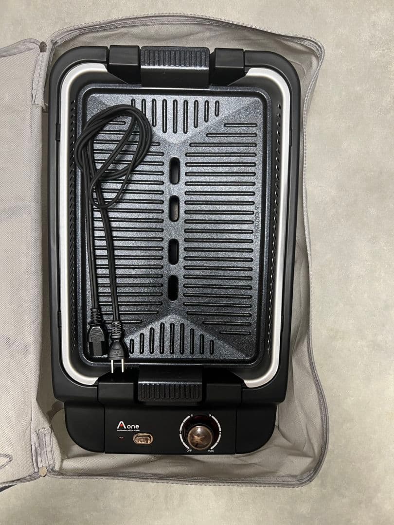 A.one 電気グリル コンパクト 収納ケース付き