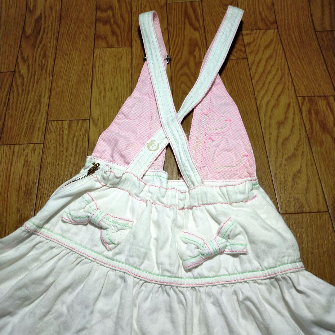 日*6様 レア！mezzopiano メゾピアノ　ジャンパースカート130　 ベ