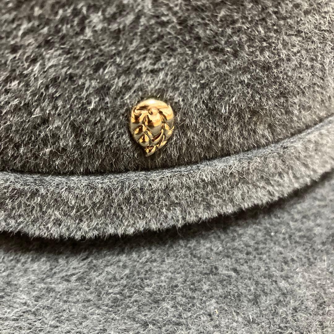 ヘレンカミンスキー　グレー ウール フェルトハット ローラブル　ブラシ付