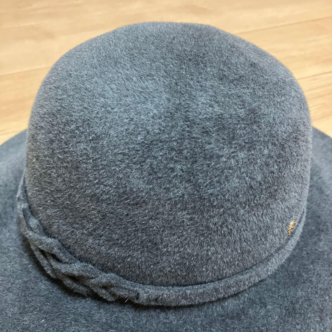 ヘレンカミンスキー　グレー ウール フェルトハット ローラブル　ブラシ付