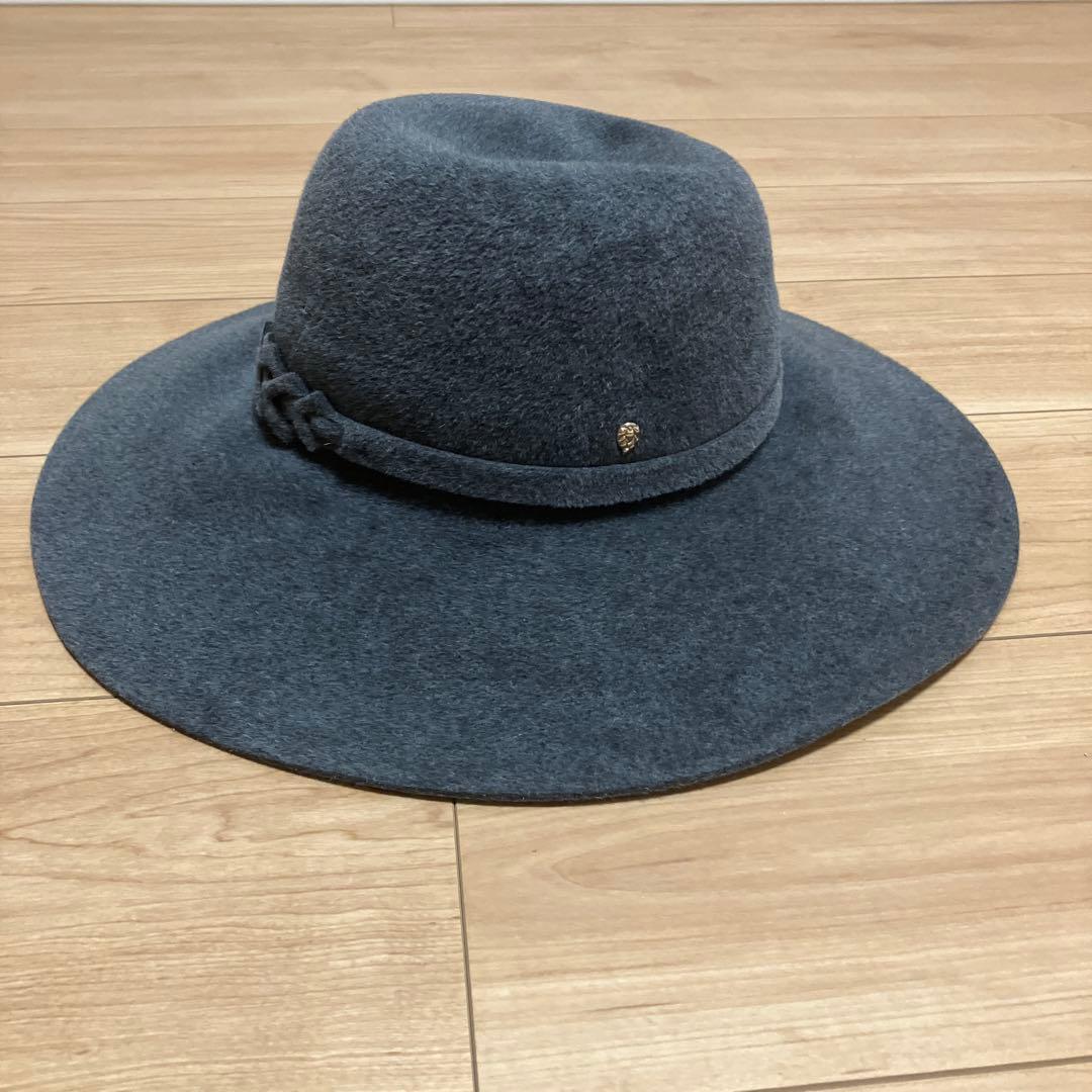 ヘレンカミンスキー　グレー ウール フェルトハット ローラブル　ブラシ付