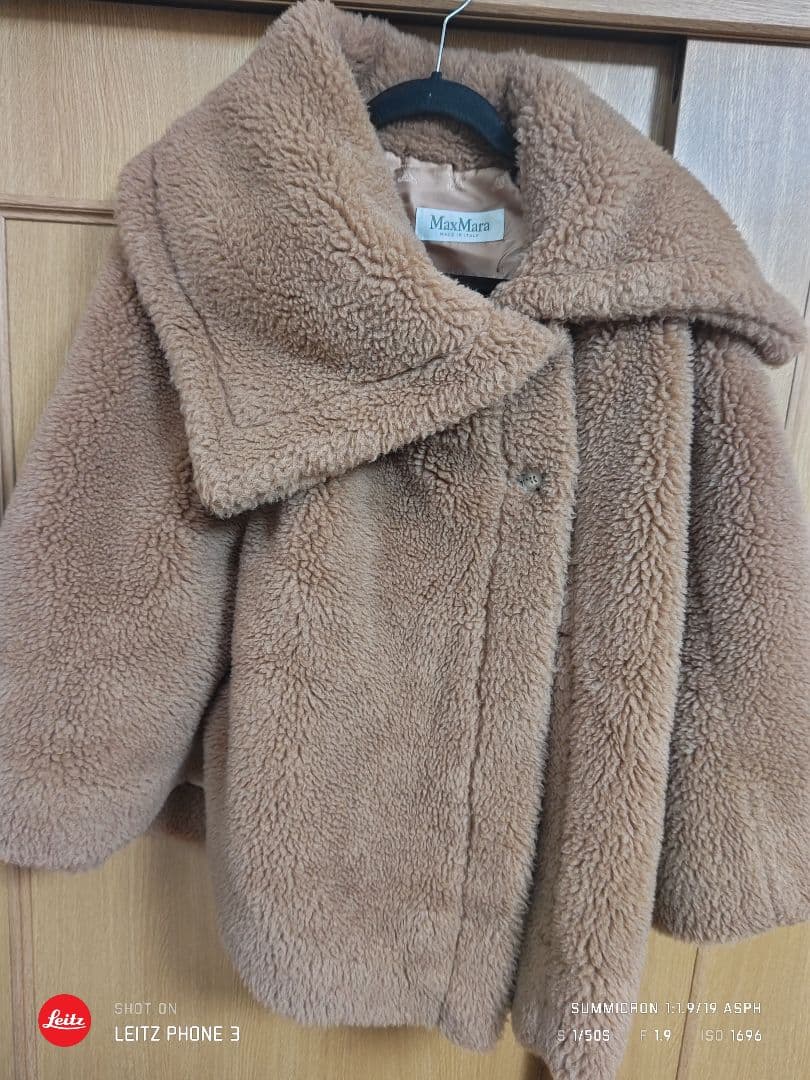 マックスマーラ　テディ　キャメル　ケープポンチョ