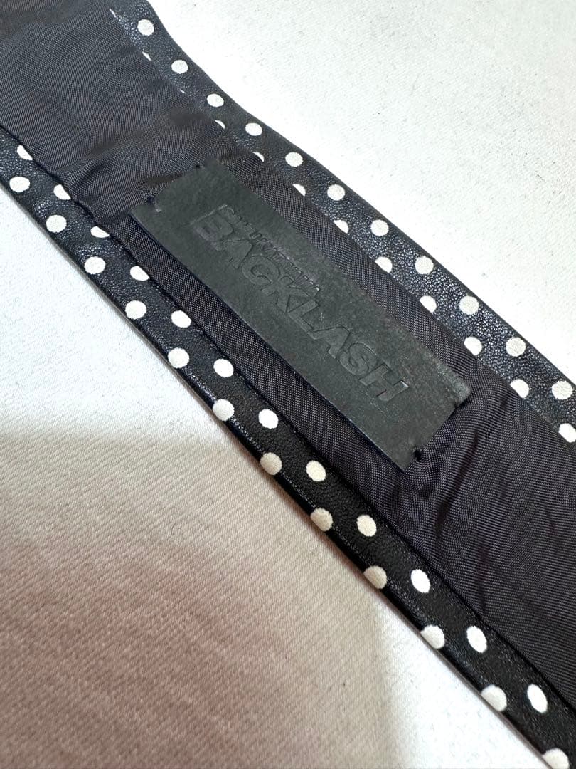 レアBACKLASHステアレザーネクタイ/バックラッシュスーツジャケットシャツ