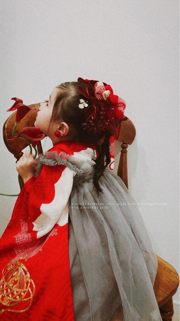 ふ*か様 七五三　七五三髪飾り　ヘッドドレス　着物髪飾り　リメイク髪飾り　051