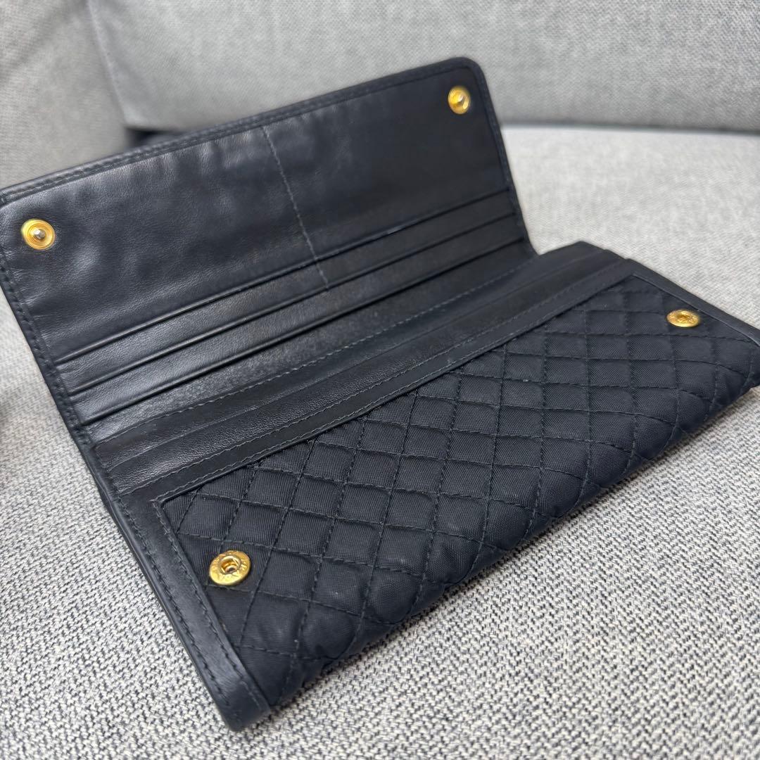 PRADA プラダ テスートナイロン キルティング 二つ折り ロングウォレット