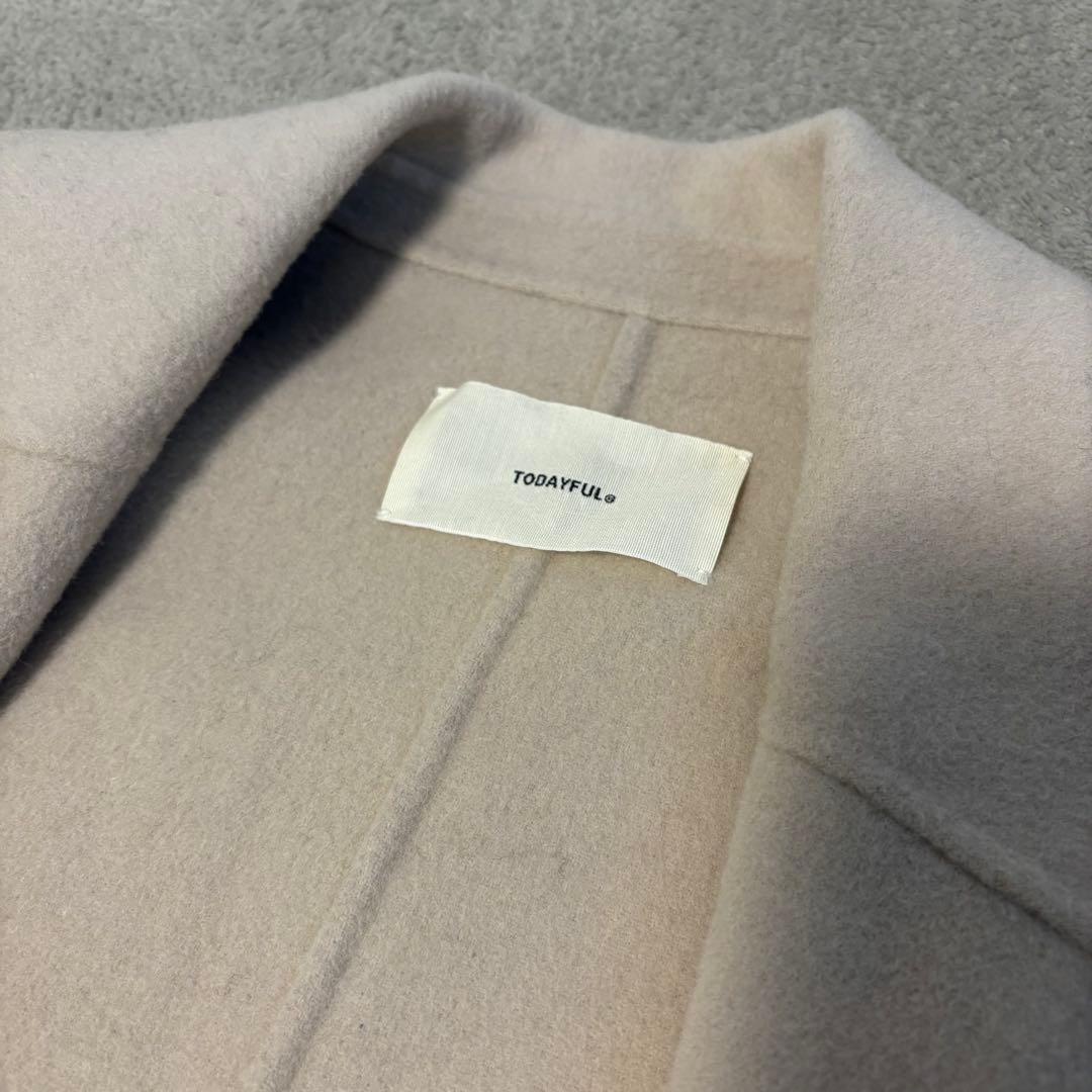 TODAYFUL ウールオーバーコート ベージュ アイボリー サイズ38