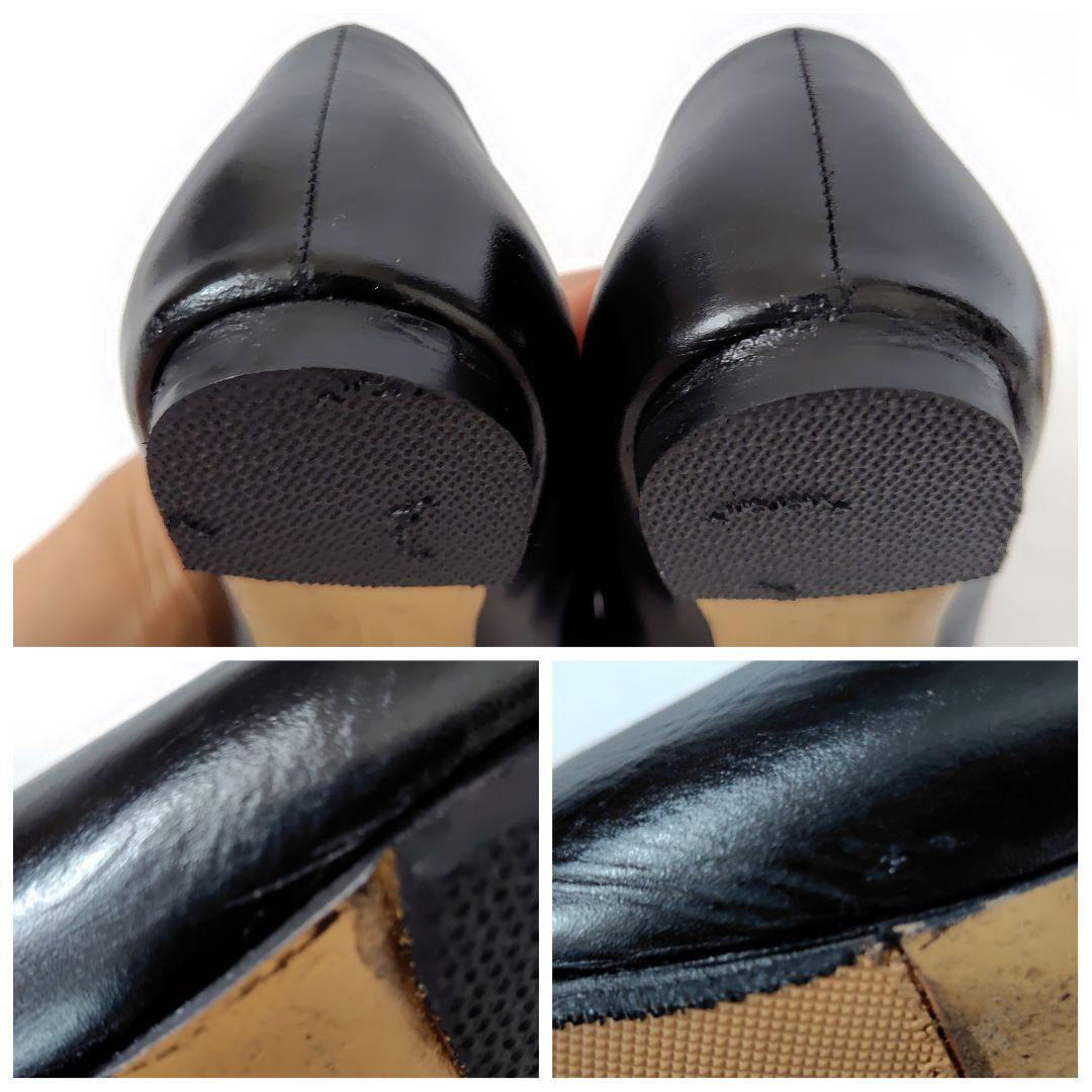 モデルサイズ☆良品❤【フェラガモ】ヴァリナ ヴァラ フラットシューズ 黒