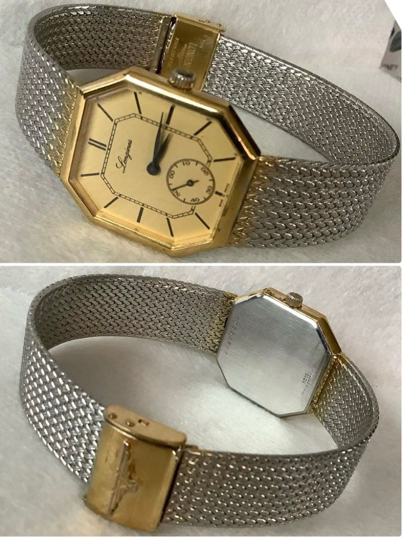 LONGINES ロンジン オクタゴン スモセコ手巻き男女兼用腕時計