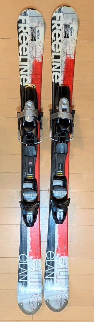 【お値下げ】ELAN スキー板 125cm 解放ビンディング 黒/赤/白 ミッド