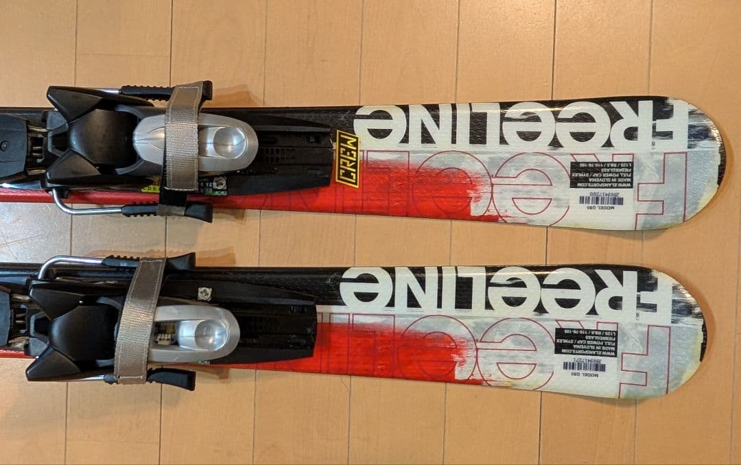 【お値下げ】ELAN スキー板 125cm 解放ビンディング 黒/赤/白 ミッド