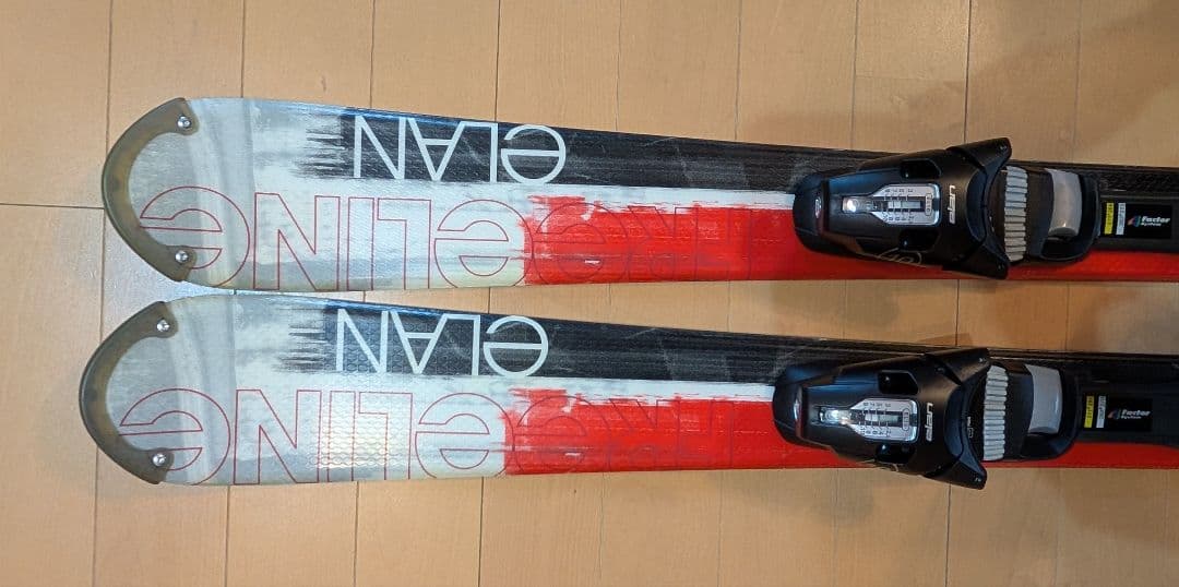 【お値下げ】ELAN スキー板 125cm 解放ビンディング 黒/赤/白 ミッド