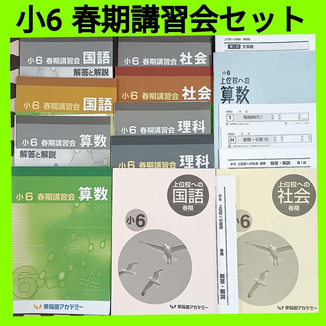2024年 小6 春期講習会 早稲田アカデミー テキスト 上位校 早稲アカ