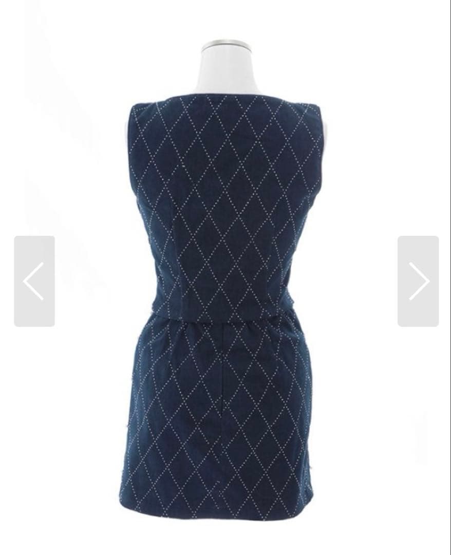 新品　JEWELS 格子柄セットアップ タイト ミニドレス キャバドレス S