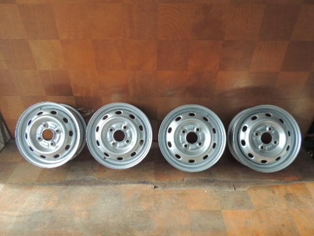 T407　12×4.00B　スチールホイール　4枚　PCD100　4穴　自家塗装