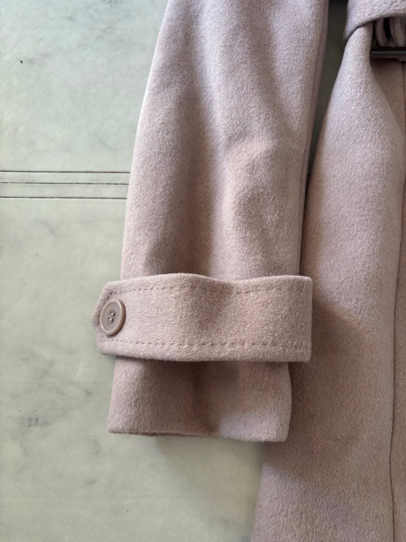 ウィルセレクション　スタンドカラーコート　ピンク