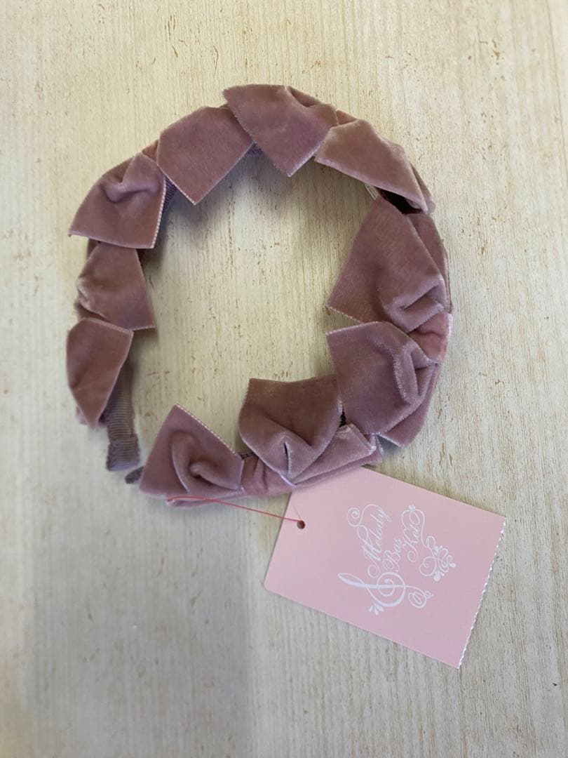 メロディバスケット　リボンいっぱいカチューシャ ベルベット　モーヴ