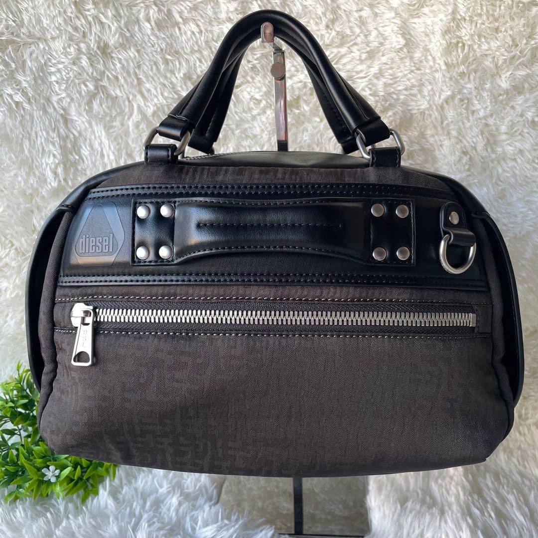 【未使用】diesel バンドバッグ　ユニセックス モノグラム　ナイロン×レザー