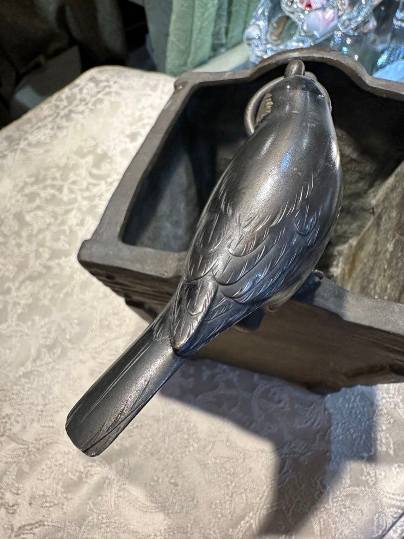 金工師　岩瀬清風　花器　花入　文鳥