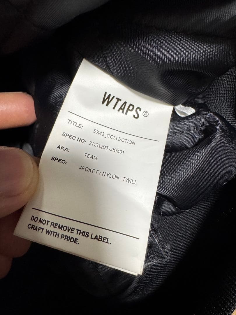 早い者勝ち WTAPS TEAM JACKET BK 04 XLクロスボーン