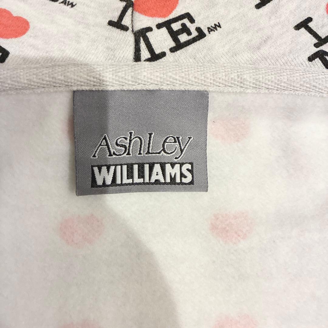 Ashley Williams パーカー I ♡ ME バタフライ 総柄 L