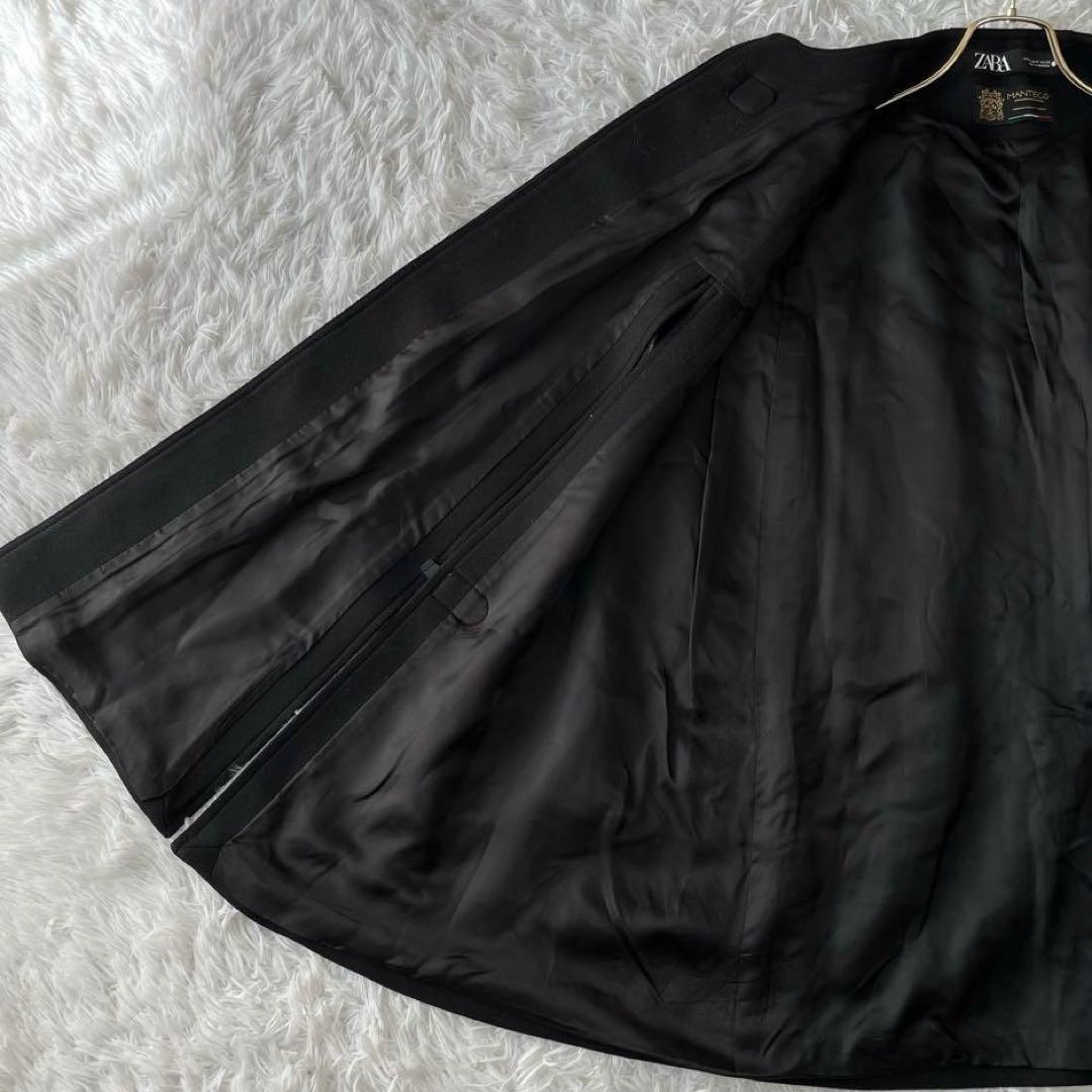 ザラ×マンテコ　BTS・ヨンギ着　バックル付き　ケープコート　ポンチョ　ウール