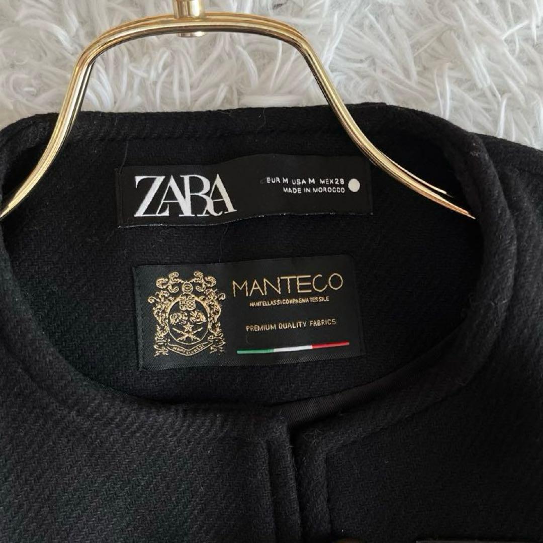 ザラ×マンテコ　BTS・ヨンギ着　バックル付き　ケープコート　ポンチョ　ウール