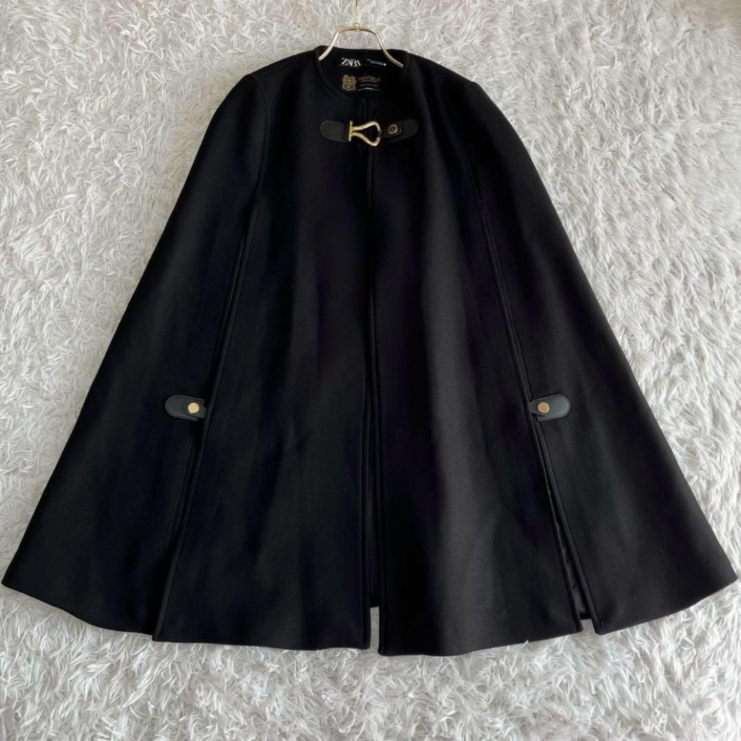 ザラ×マンテコ　BTS・ヨンギ着　バックル付き　ケープコート　ポンチョ　ウール