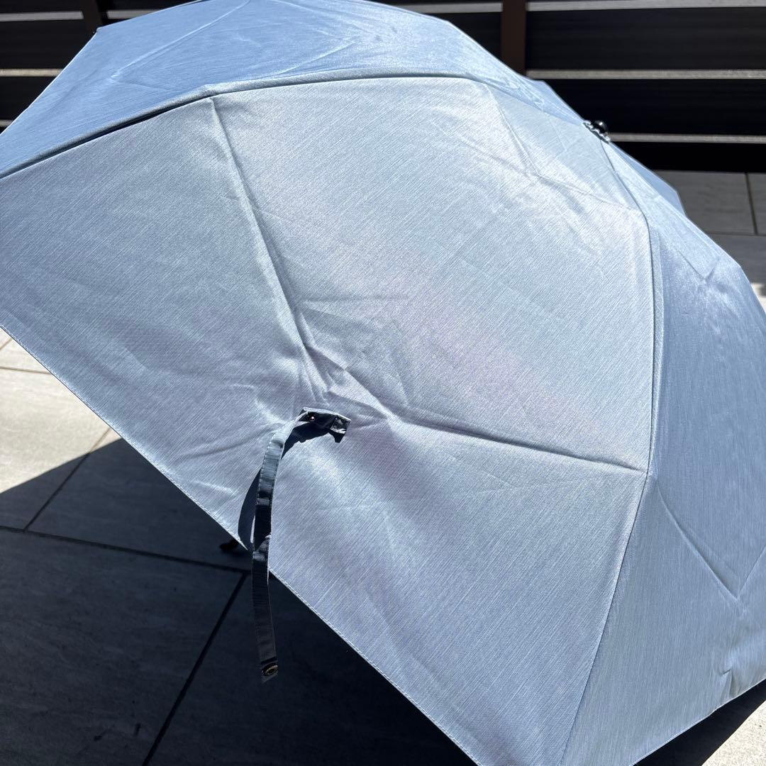 サンバリア100 3段折日傘　フロストブルー