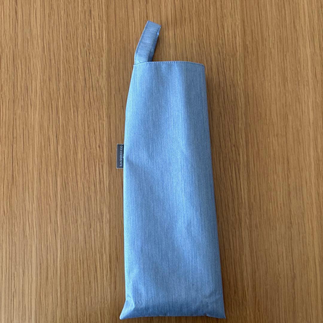 サンバリア100 3段折日傘　フロストブルー