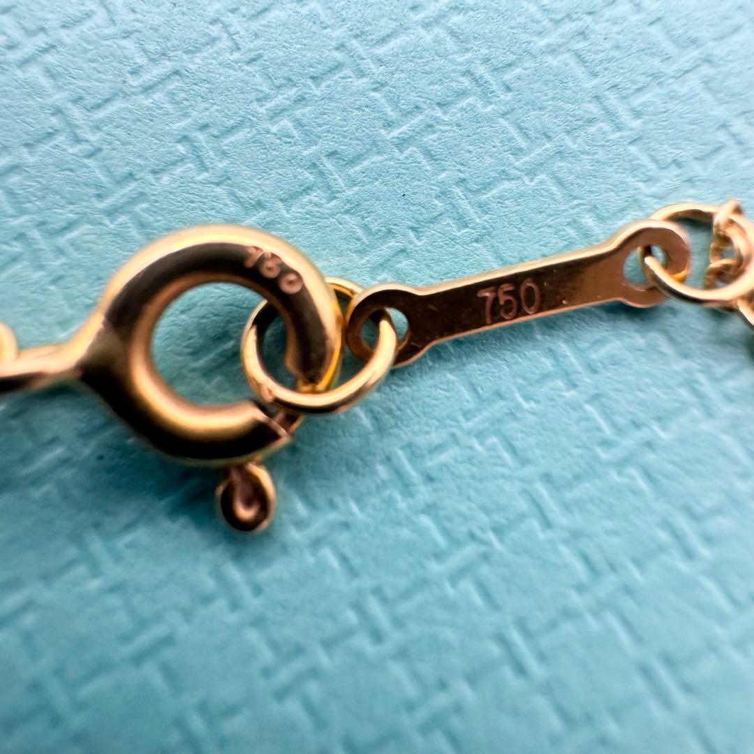 美品 ティファニー バイザヤード ネックレス0.12ct ゴールド Au750