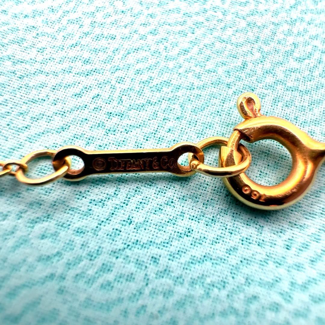 美品 ティファニー バイザヤード ネックレス0.12ct ゴールド Au750