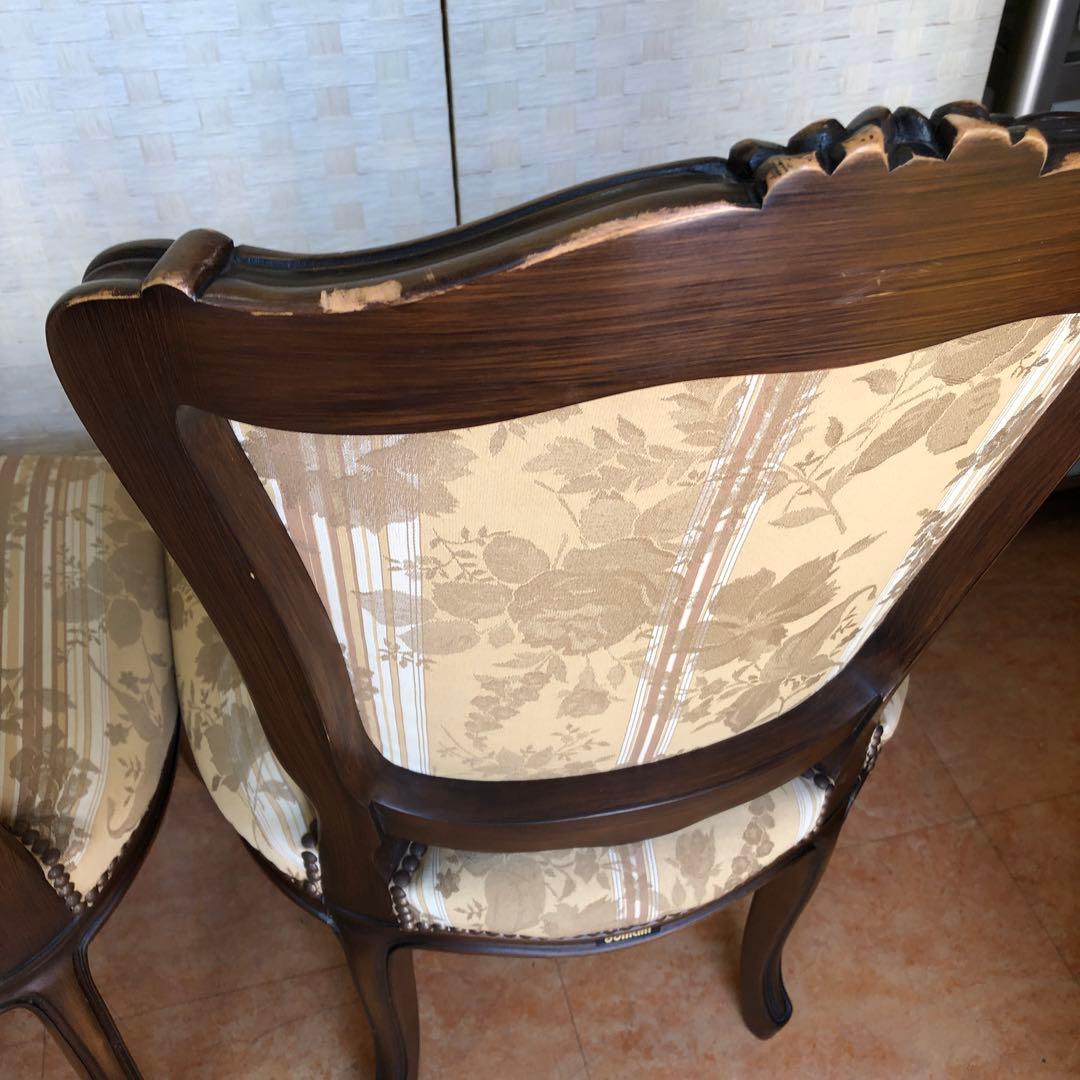 あ1 domani ドマーニ 椅子 カリモク ルイ15世 猫脚 アンティーク2脚