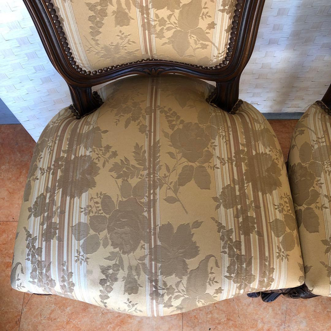 あ1 domani ドマーニ 椅子 カリモク ルイ15世 猫脚 アンティーク2脚