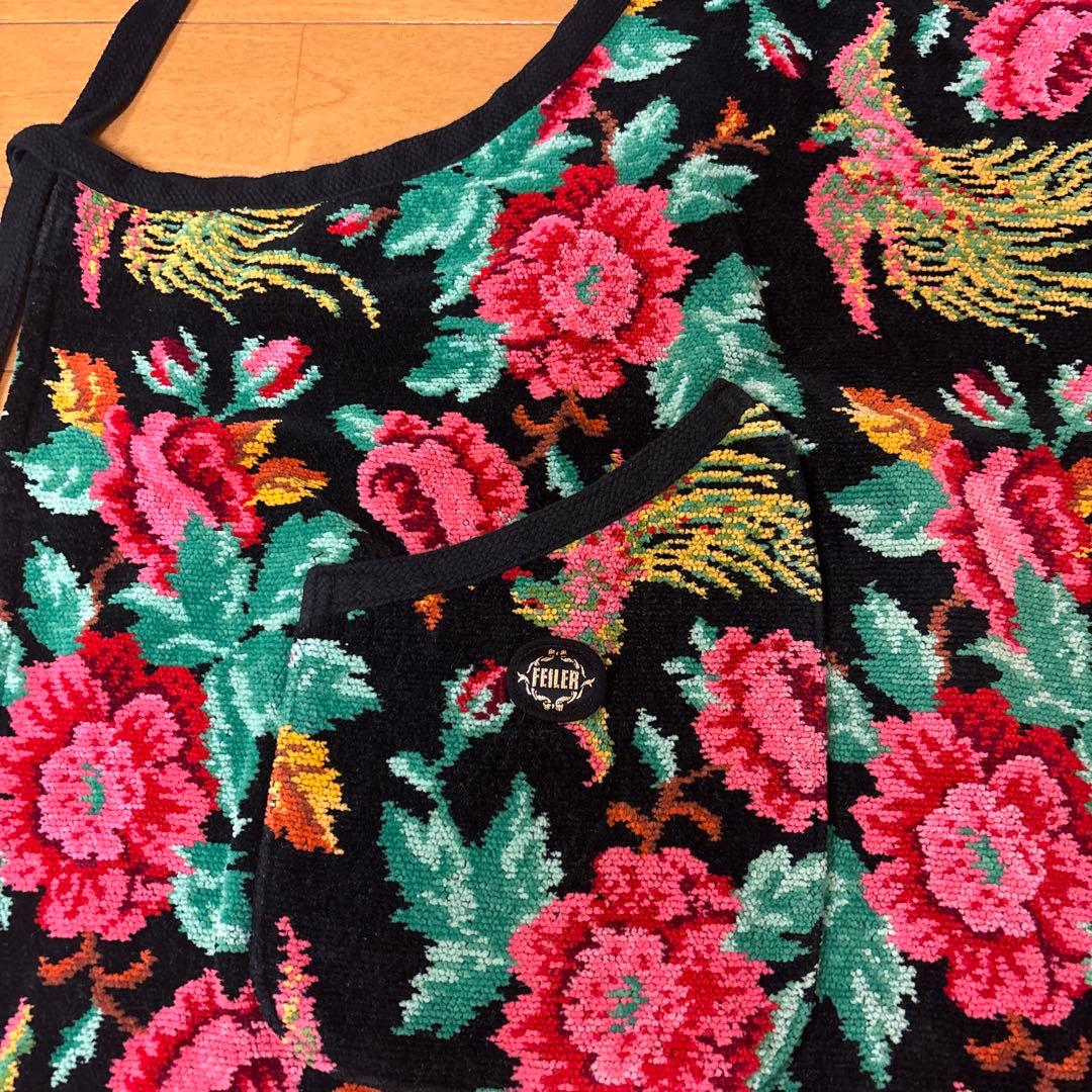 極美品　フェイラー　パラディス　鳳凰　シェニール織エプロン