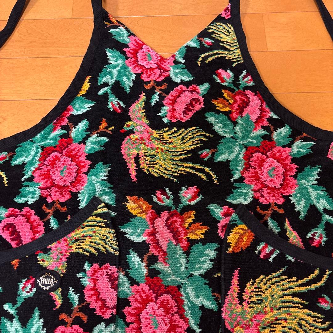 極美品　フェイラー　パラディス　鳳凰　シェニール織エプロン