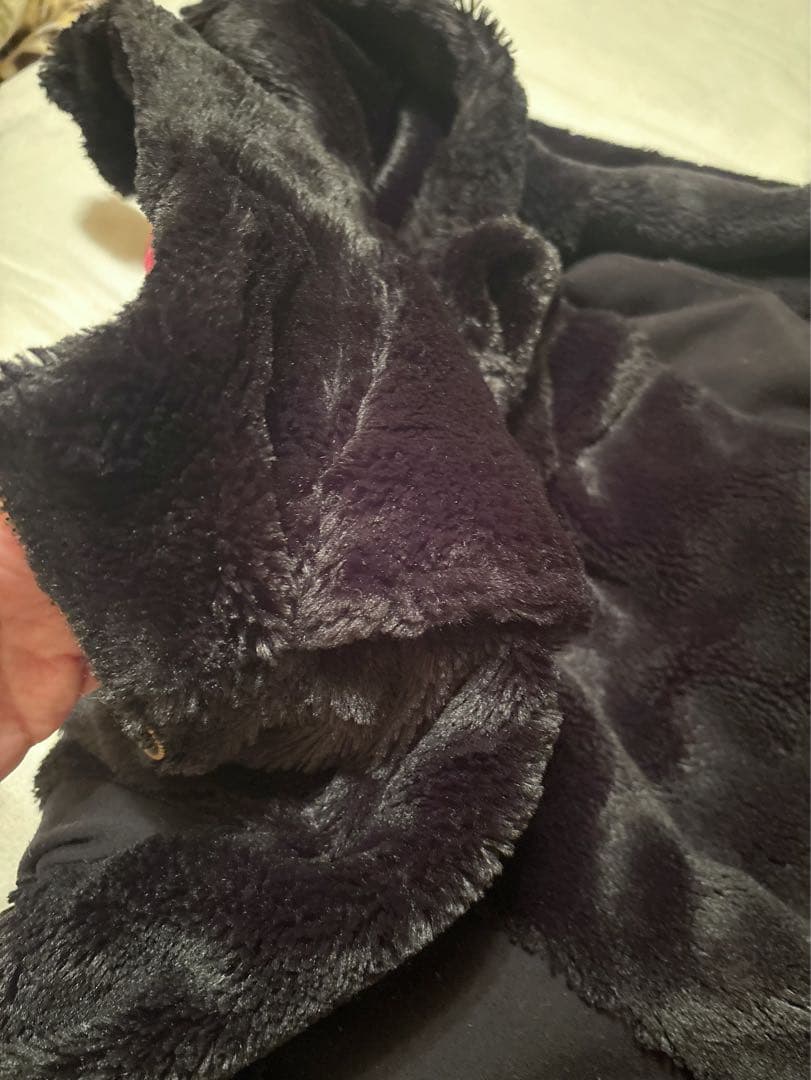 ♡レアMARSモコモコピンクチェックりぼん耳つきフード黒ファーコートパーカー姫