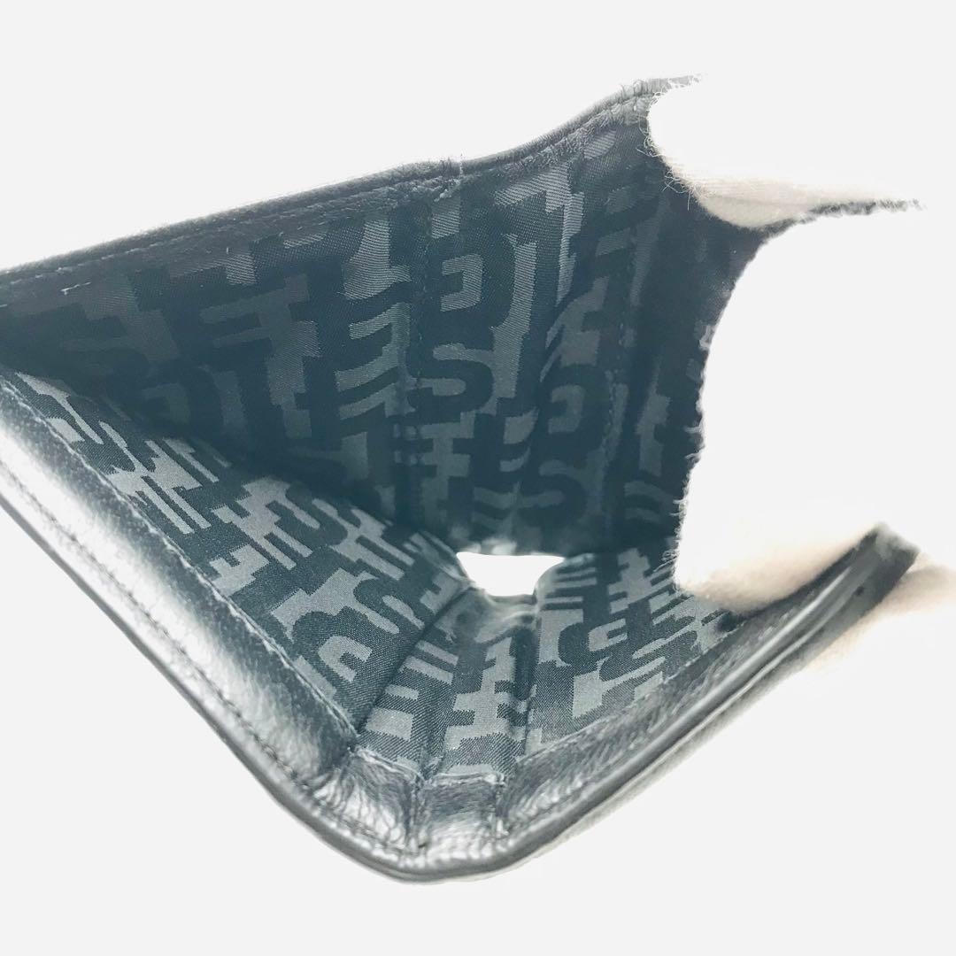 極美品✨DIESEL 二つ折り財布 ラムレザー エンボス コンパクトウォレット