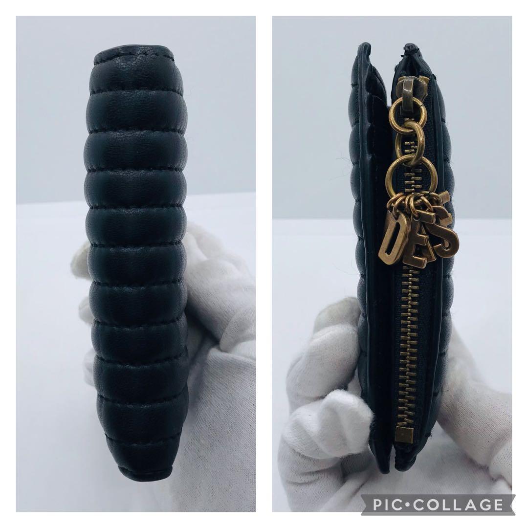 極美品✨DIESEL 二つ折り財布 ラムレザー エンボス コンパクトウォレット