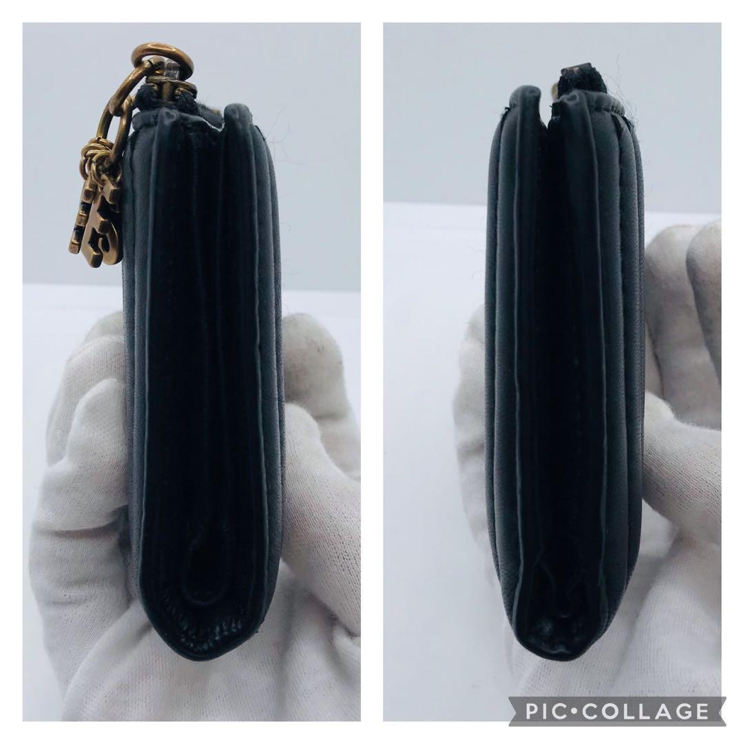 極美品✨DIESEL 二つ折り財布 ラムレザー エンボス コンパクトウォレット