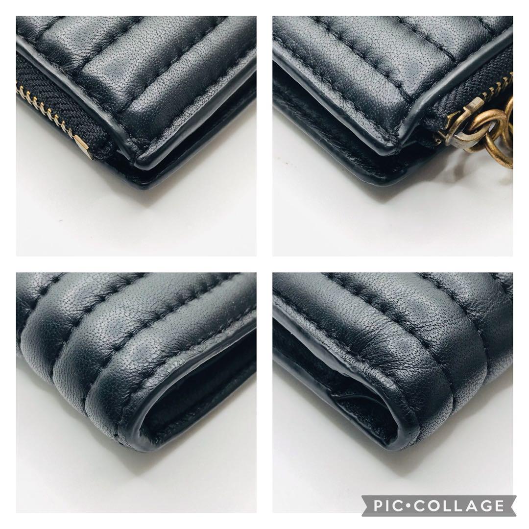 極美品✨DIESEL 二つ折り財布 ラムレザー エンボス コンパクトウォレット