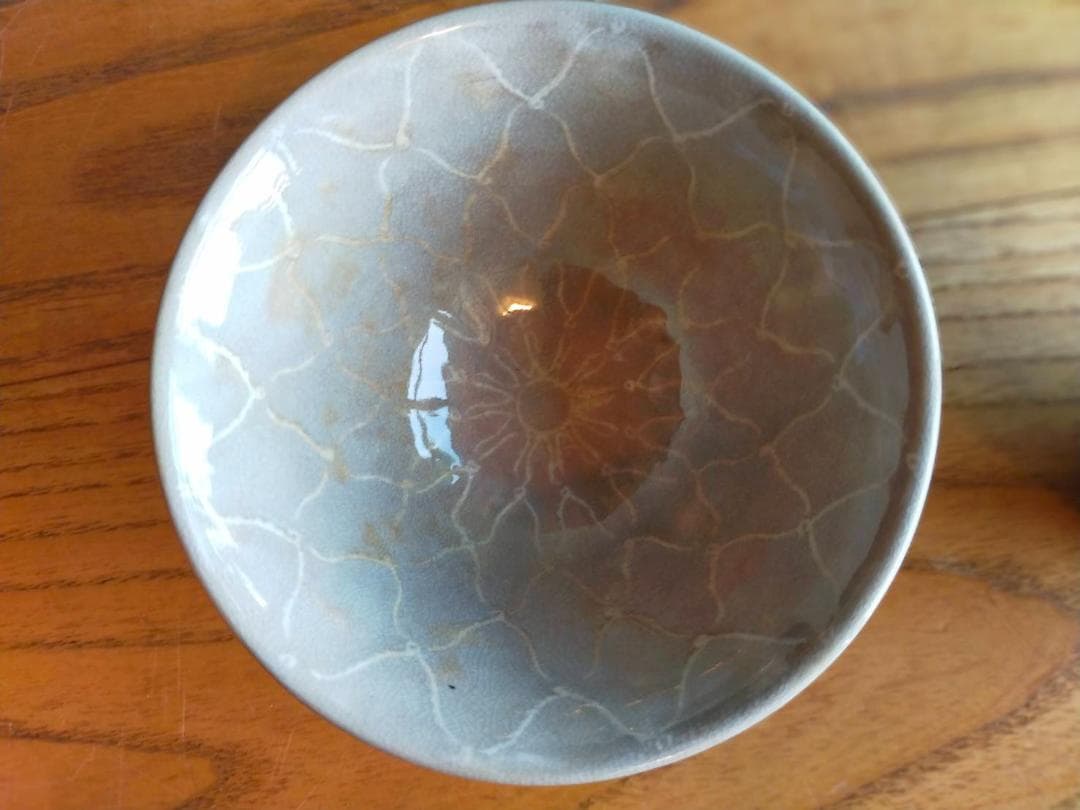 十二代坂倉新兵衛　萩 網紋飯碗　六客　共箱