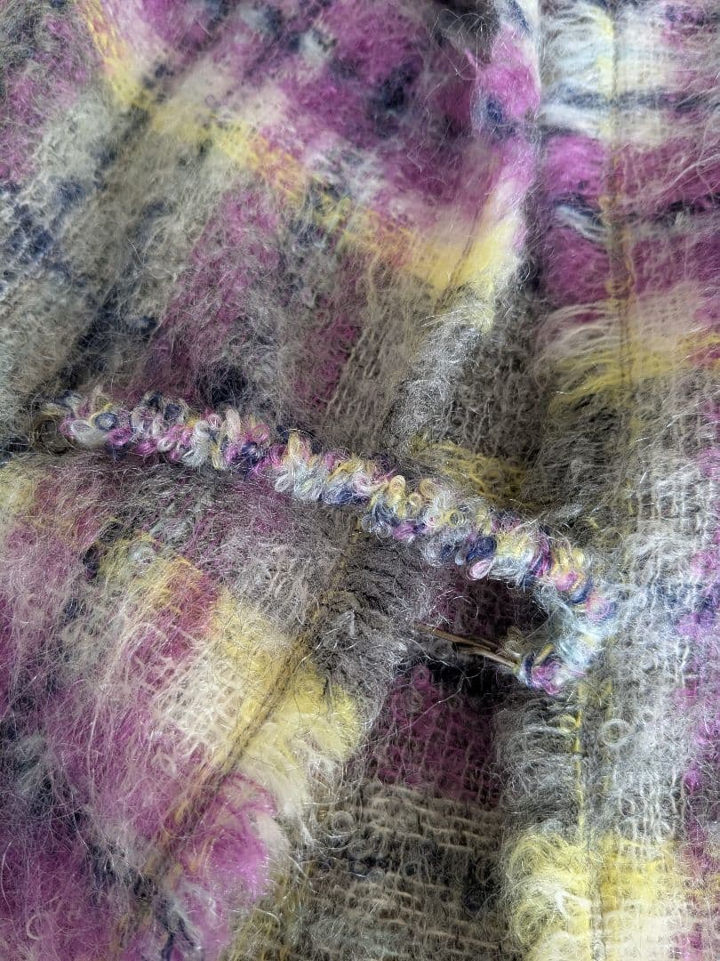 メル94407　45R　umi908 ノーカラー モヘア　ジャケット