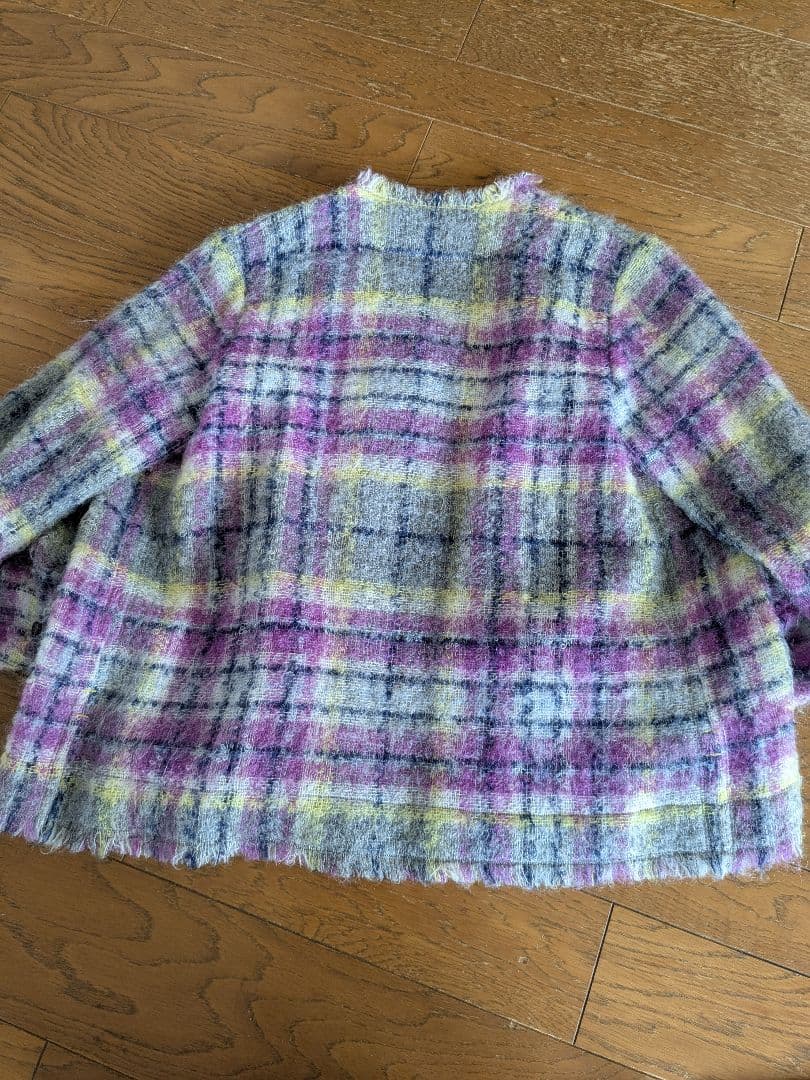 メル94407　45R　umi908 ノーカラー モヘア　ジャケット