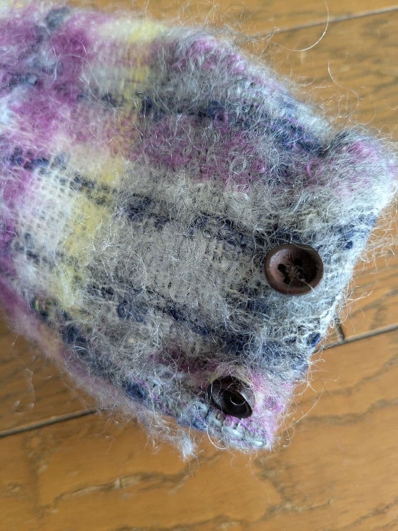 メル94407　45R　umi908 ノーカラー モヘア　ジャケット