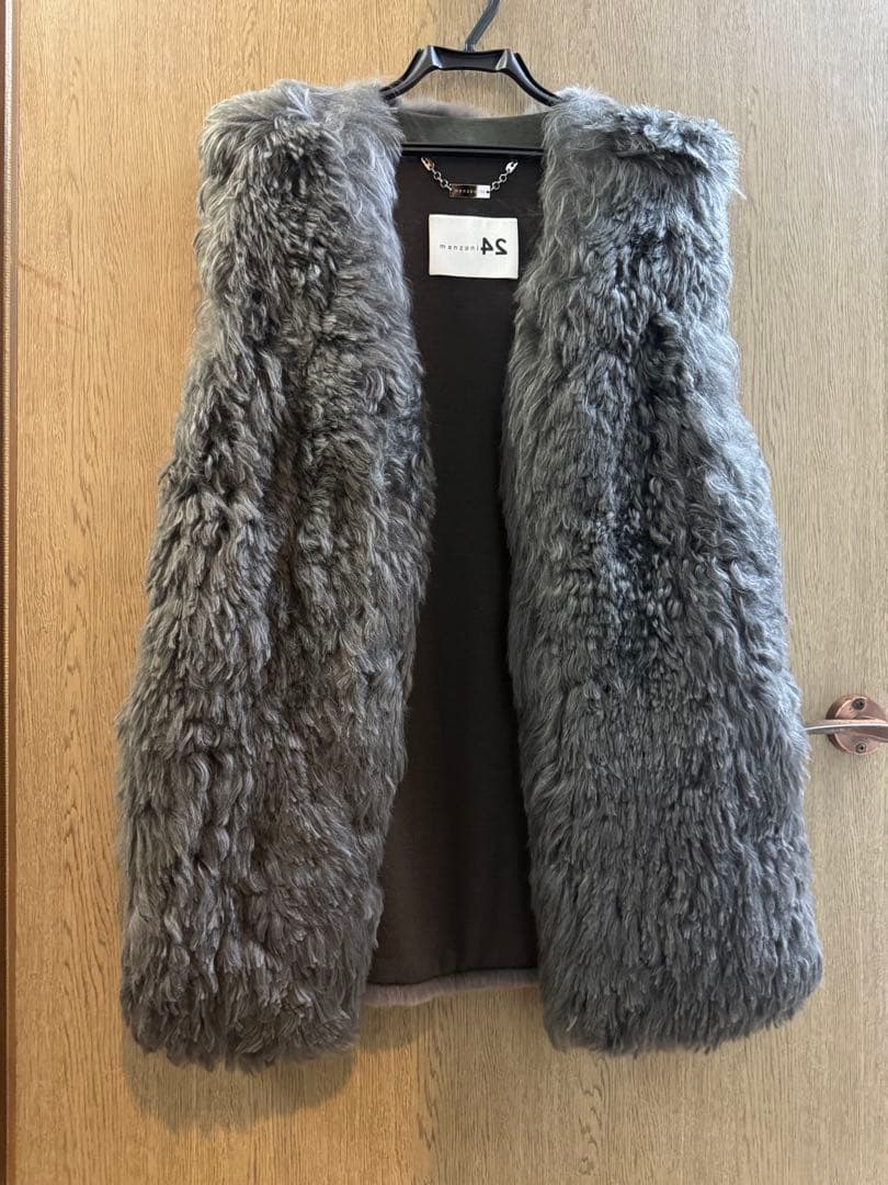 ジレ　ベスト　ファー　manzoni24 ハンガー付き