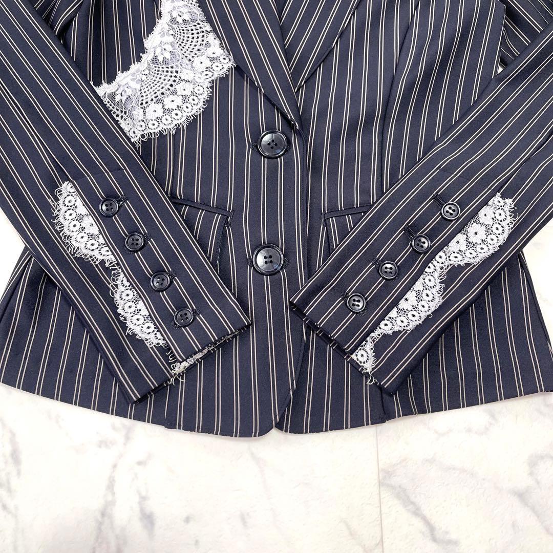 希少✨レジィーナロマンティコ 限定品 スカートスーツ セットアップ レース 濃紺