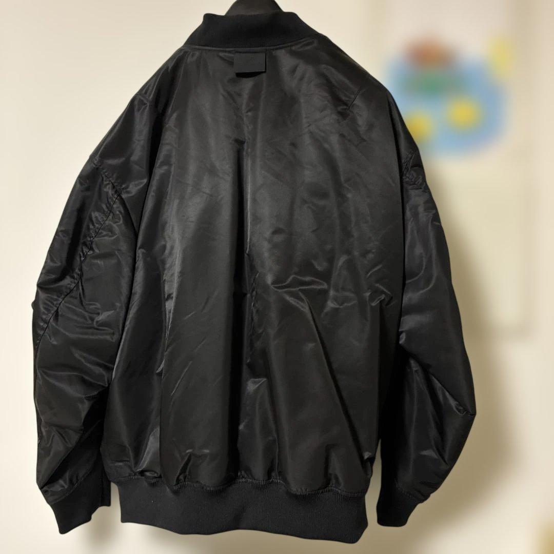 +J ユニクロ　MA-1 フライトジャケット ブラック 4XL