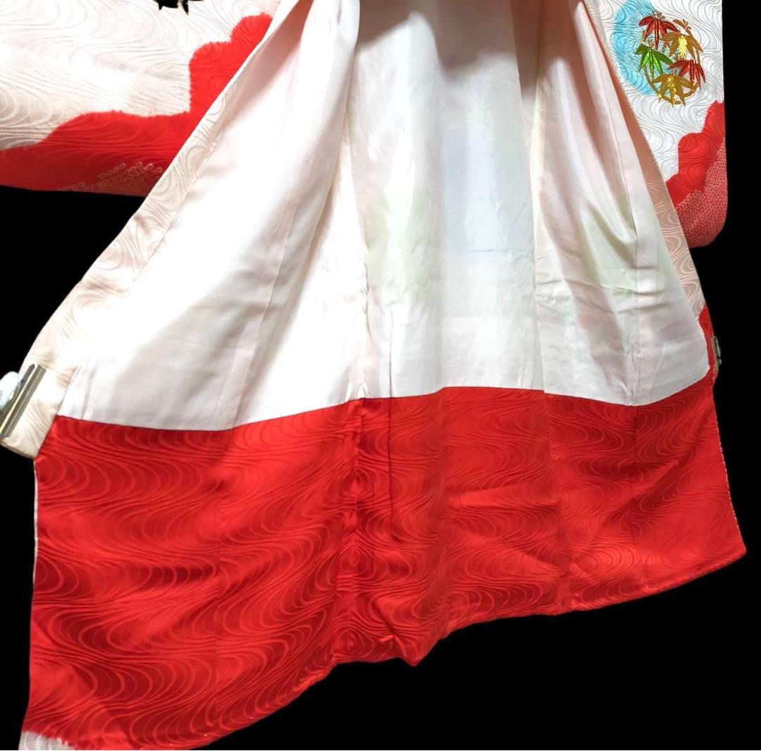 □ 正絹女児用　お宮参り　掛け着　初着　七五三　アンティーク　可愛い花柄刺繍