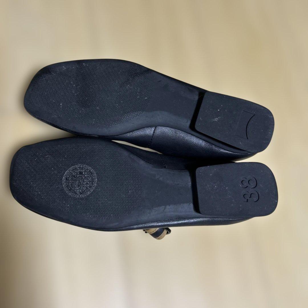 カンペール　ツインズ　フラットシューズ　靴　ブラック　24cm 個性的